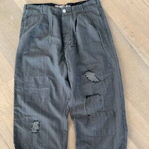 Magnolia Pearl Charmie Trousers Charcoal Pin Stripe OSFA